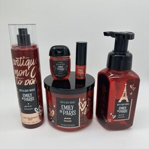 Bath Body Works Emily in Paris Foaming Soap Fine Fragrance Candle Hand Sanitizer